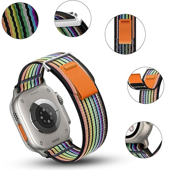 Λουράκι νάιλον για Apple Watch 1/2/3/4/5/6/7/8/9/10/SE/Ultra/Ultra 2 42/44/45/49MM
