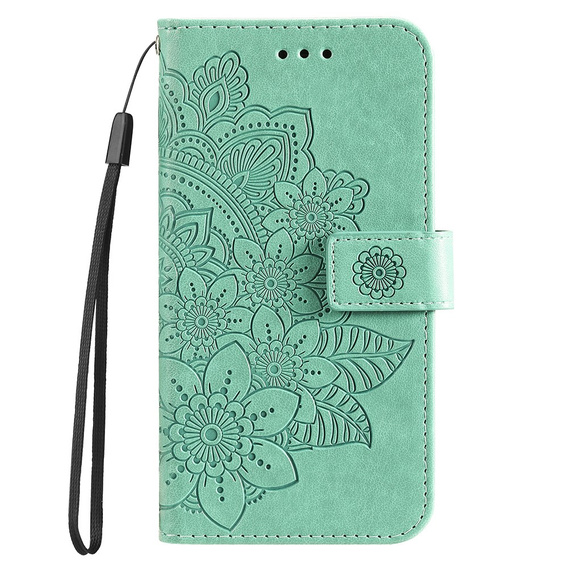 Θήκη με πτερύγιο για Xiaomi Redmi Note 12 4G, Mandala Flower, πράσινη