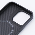 Θήκη για iPhone 15 Pro Max, Aramid Fiber Cover, μαύρη