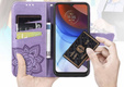 Θήκη με πτερύγιο για Motorola Edge 50 Fusion 5G, Butterfly, μωβ