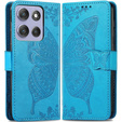 Θήκη με πτερύγιο για Motorola Moto G86 Power 5G, Butterfly, μπλε