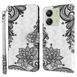 Θήκη με πτερύγιο για Xiaomi Redmi 13C / Poco C65, Wallet, Lace Flower λευκή