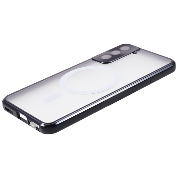Μαγνητική θήκη MagSafe Dual Glass για Samsung Galaxy S21+ Plus, μαύρη