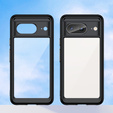 Θήκη για Google Pixel 8, Fusion Hybrid, με προστασία κάμερας, διαφανής / μαύρη