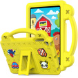 Παιδική θήκη για iPad mini 7.9" 2019/2015/2014/2013/2012 (5/4/3/2/1 gen.), Cute Patterns, με βάση, κίτρινη