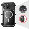 Αδιάβροχη θήκη IP68 για iPhone 15 Pro Max, SHELLBOX MagSafe, μαύρη