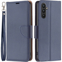 Θήκη με πτερύγιο για Samsung Galaxy A34 5G, Wallet Litchi Magnet, σκούρο μπλε