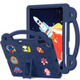 Παιδική θήκη για iPad 10.2" 2021/2020/2019 (9/8/7 gen.) / Air 10.5" 2019 (3 gen.), Cute Patterns, με βάση, σκούρο μπλε