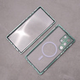 Μαγνητική θήκη MagSafe Dual Glass για Samsung Galaxy S23 Ultra, πράσινη