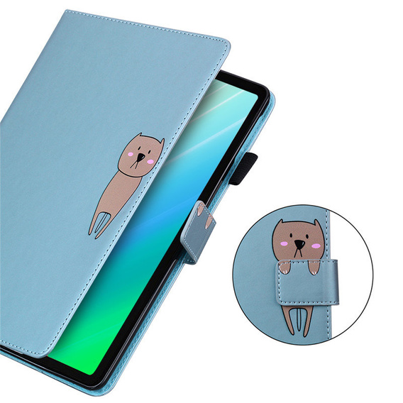 θήκη για iPad 10.2" 2021/2020/2019 (9/8/7 gen.), με πτερύγιο, animal, μπλε
