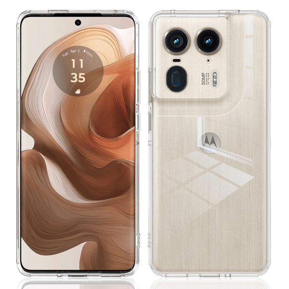 Θήκη για Motorola Edge 50 Ultra, Fusion Hybrid, διαφανής