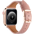 Pasek Skórzany do Apple Watch 1/2/3/4/5/6/7/8/SE 38/40/41mm, Różowy