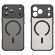 Ματ θήκη για iPhone 17 Pro Max, για MagSafe, με προστασία κάμερας, μαύρο