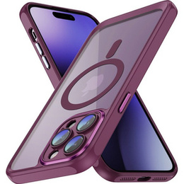 Θήκη για iPhone 14 Pro Max, ERBORD Impact Guard, MagSafe, μπορντό