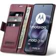 ERBORD Γυαλιστερό πορτοφόλι Litchi με πτερύγιο για Motorola Moto G86 5G / G86 Power 5G