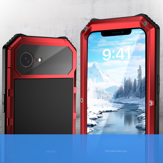 Θωρακισμένη θήκη για iPhone 16E, R-JUST, κόκκινη