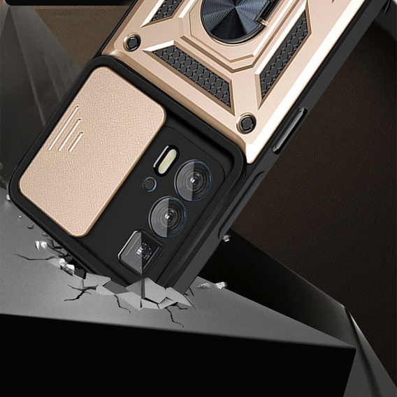 Θήκη για Motorola Edge 20 Pro, CamShield Slide, χρυσός