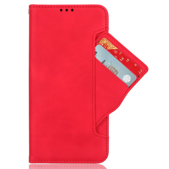 Θήκη με πτερύγιο για Samsung Galaxy M34, Card Slot, κόκκινη