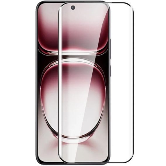 Μετριασμένο γυαλί 3D για Oppo Reno 12, μαύρο πλαίσιο