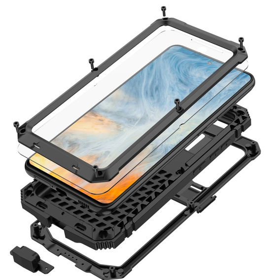Θήκη για Samsung Galaxy S21 FE, R-JUST, θωρακισμένη, μαύρη