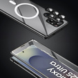 Μαγνητική θήκη MagSafe Dual Glass για Samsung Galaxy S25 Ultra, μαύρη