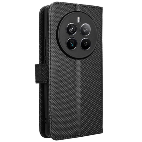 Θήκη με πτερύγιο για Realme 12 Pro 5G / 12 Pro+ 5G, Wallet Smart Magnet, μαύρη