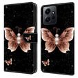 Θήκη με πτερύγιο για Xiaomi Redmi Note 12 4G, Wallet Butterfly, μαύρη