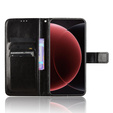 Θήκη με πτερύγιο για Xiaomi 15 Ultra, Crazy Horse Wallet, μαύρη