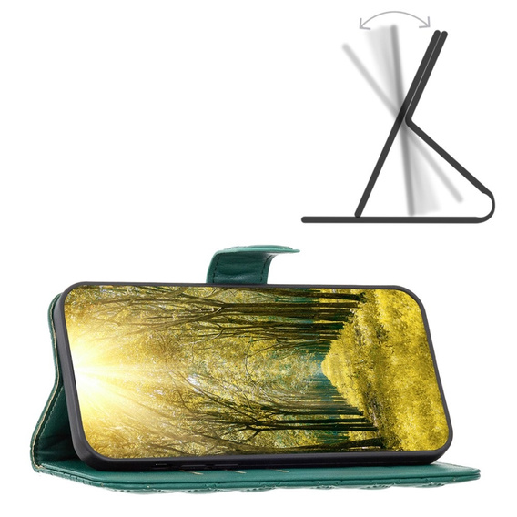 Θήκη με πτερύγιο για Infinix Hot 40i, Wallet, BINFEN COLOR, πράσινη