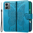 Θήκη με πτερύγιο για Motorola Moto G14, Butterfly, μπλε