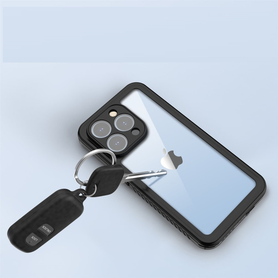 Αδιάβροχη θήκη IP68 για το iPhone 15 Pro, μαύρη