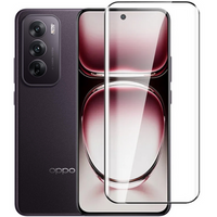 Μετριασμένο γυαλί 3D για Oppo Reno 12, μαύρο πλαίσιο