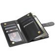θήκη πτερύγιο για Samsung Galaxy S25 Edge, Rhombus Crossbody Leather, μαύρη