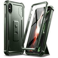 Θωρακισμένη θήκη για iPhone X / XS, Dexnor Full Body, πράσινη