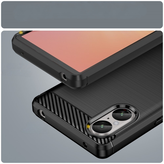 Θήκη για Sony Xperia 5 V, Carbon, μαύρη
