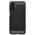 θήκη Spigen για Samsung Galaxy A16 4G/ 5G, Rugged Armor MagSafe, μαύρη + μετριασμένο γυαλί 9H