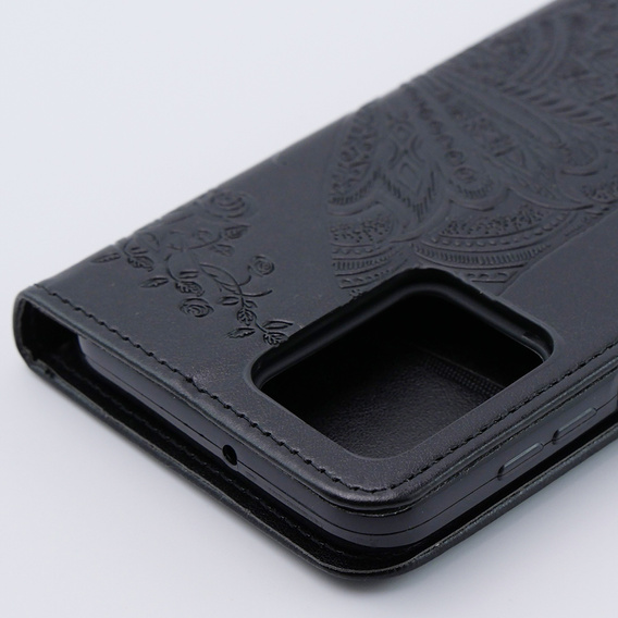 Θήκη με πτερύγιο για Motorola Moto G54 5G, Butterfly, μαύρη