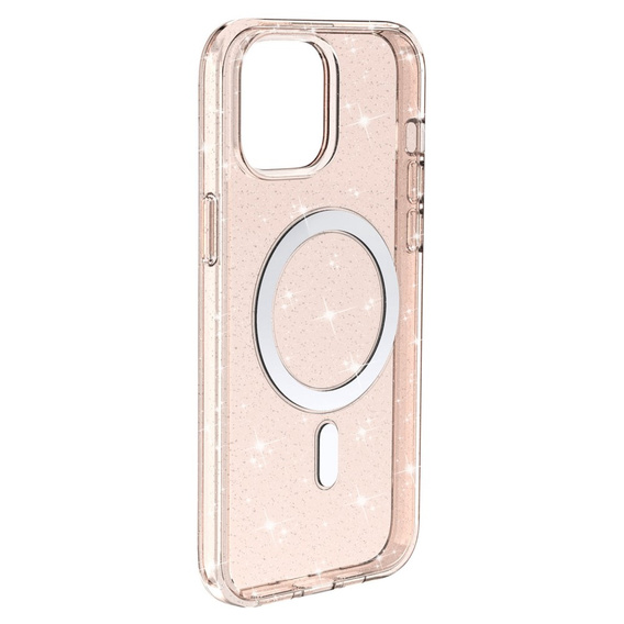 θήκη για iPhone 14 Plus, Glittery, για MagSafe, χρυσή