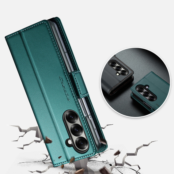 CASEME Litchi θήκη πορτοφόλι flip για Samsung Galaxy Z Fold7 5G