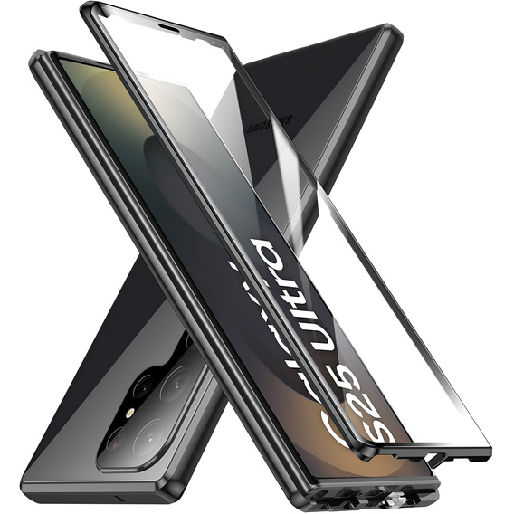 θήκη για το Samsung Galaxy S25 Ultra, Magnetic Dual Glass, μαύρη