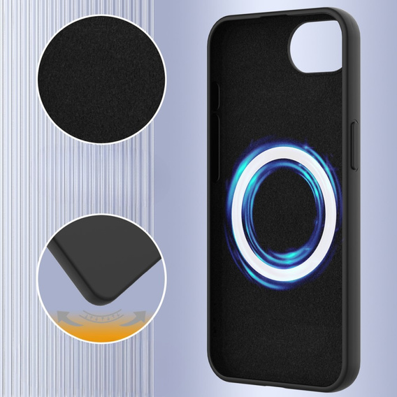 Θήκη για iPhone 16e, Silicone MagSafe, μαύρη