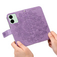 Θήκη με πτερύγιο για Xiaomi Redmi 13C / Poco C65, Mandala Flower, μωβ