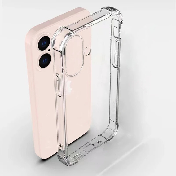 Θήκη για iPhone 16 Plus, Erbord Dropproof, διαφανής + γυαλί