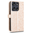 θήκη πτερύγιο για Motorola Moto G56 5G, Wallet Rhombus, χρυσή