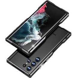 Θήκη LUPHIE για Samsung Galaxy S22 Ultra, Armor Bumper, μαύρη