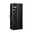 Θήκη με πτερύγιο για Samsung Galaxy S25 FE, Crazy Horse Wallet, μαύρη