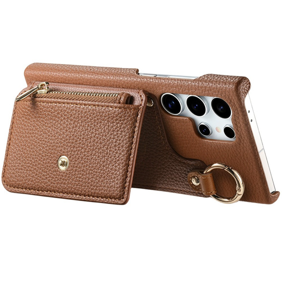 Θήκη για Samsung Galaxy S25 Ultra, GKK Leather, μαύρη