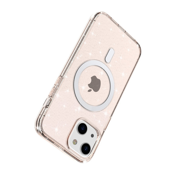 θήκη για iPhone 14 Plus, Glittery, για MagSafe, χρυσή