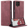 θήκη CASEME για Samsung Galaxy M33 5G, Leather Wallet Case, μπορντό