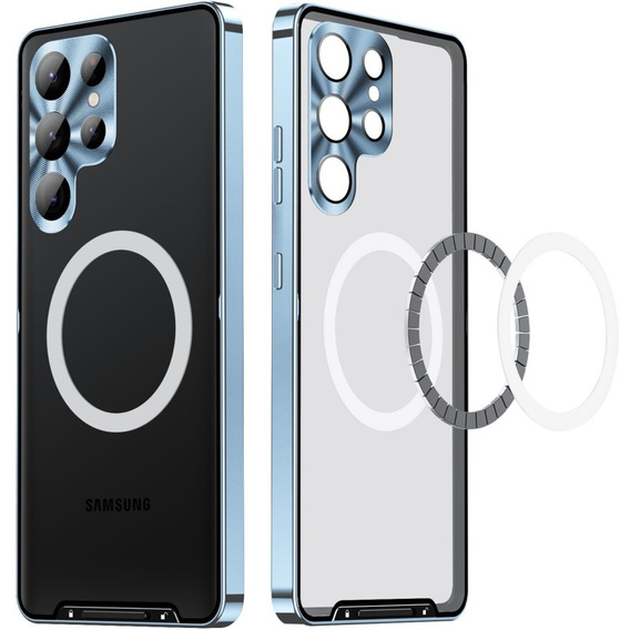 θήκη προστασίας κάμερας για το Samsung Galaxy S23 Ultra, CamShield MagSafe, διαφανής / μπλε